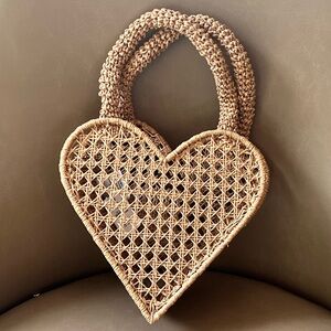 J. Crew Tan Woven Heart Mini Bag
New, in original condition and packaging